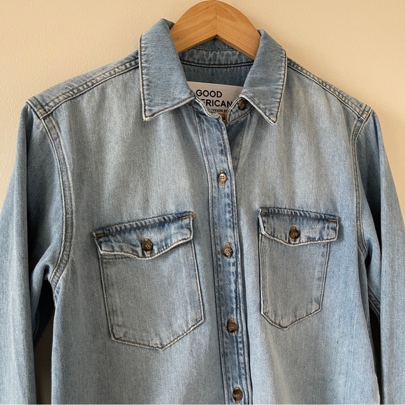 ZARA Good American Collection Edition 2022 Denim Shirt - Picture 2 of 10